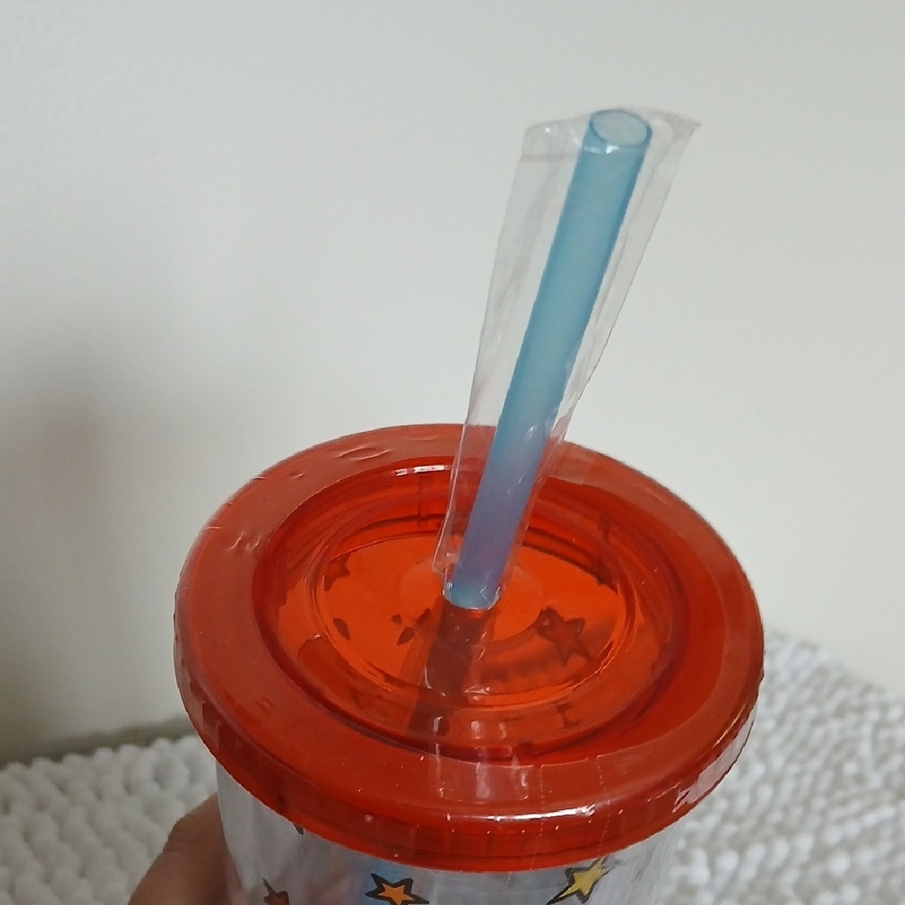 Hello Kitty Colorful Girly SHINE BRIGHT Tumbler with Red Lid and Colorful Stars - Picture 6 of 8